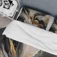 thumbnail image 4 of Designart "Captivating Marble in Grey and Gold" Abstract Marble Bedding Covert Set - Modern Grey Abstract Bed Set With 2 Shams, 4 of 6