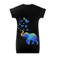 thumbnail image 5 of Xoenoiee Girls Kids Tees Dress Elephant Butterfly Pattern Jersey Cover Ups Casual Short Sleeve V Neck Dress Swim Coverup Beach T-Shirt Dress, Size 7-8 Years, 5 of 6