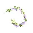 thumbnail image 2 of Artificial Flower Door Garland Fake Wreath Decal Household Accessories Fine Workmanship Compact Size Multipurpose Wedding Light Purple 1.8m, 2 of 10