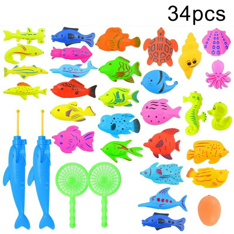 Magnetic Fishing Game - Fish Model Kit for Pretend Play and Early