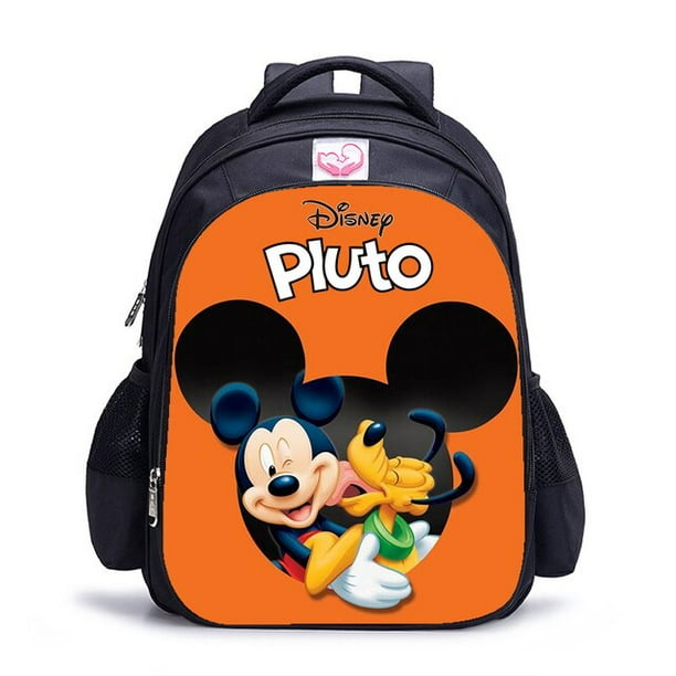En Mochila Con Dibujos Animados De Disney Para Nino Y Nina Morral Escolar De 16 Pulgadas Con Dibujos Animados De Mickey Y Pluto Bolso De Hombro Para E