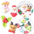 thumbnail image 5 of 30PCS DIY Resin Cellphone Decor Hair Clip Ornament Snowman Deer Mistletoe Christmas Embellishment Santa Clause Flat Back Cabochon MIXED COLOR, 5 of 8
