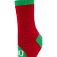 thumbnail image 3 of Airplus Holiday Aloe Infused Crew Socks, Ho Ho Ho Red Tree, Women's Medium, Size 5-10, 3 of 3