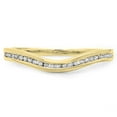 thumbnail image 3 of Dazzlingrock Collection 0.15 Carat (ctw) 14K Round Cut Diamond Stackable Wedding Contour Band Guard Ring, Yellow Gold, Size 6.5, 3 of 4