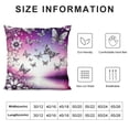 thumbnail image 5 of Leisuo Throw Pillow Cover Butterfly Purple Animal Flower Wings Water White Decorative Pillow Case Home Decor Square Pillowcase, 5 of 5