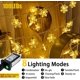 thumbnail image 2 of 80 luces LED de cadena de copos de nieve de Navidad, 32 pies de cadena de luces de copo de nieve para interiores, 8 modos de luces de Navidad enchufables, luz de Navidad impermeable para decoraciones navideñas, árbol de Navidad, año nuevo (blanco) BRI  Rojo Verde, 2 of 5