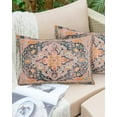 thumbnail image 6 of Rustic Boho Throw Pillow Cover,Ethnic Turkish Floral Vintage Geometric Multi Rectangle Decorative Pillow Case Protector Soft Cushion Cover Lumbar Pillowcase for Couch Sofa Bedroom Car Decor 12x20 In, 6 of 8