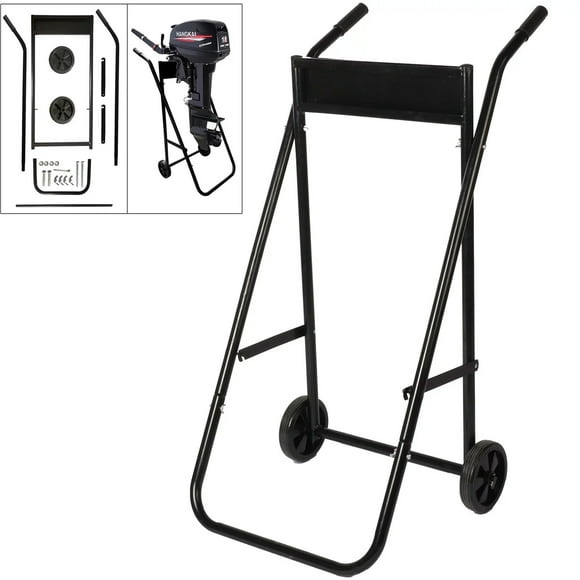 IAJXWI Outboard Engine Cart, Outboard Boat Motor Stand, Heavy Duty Engine Carrier Cart with 2 Wheels 165 lbs Capacity
