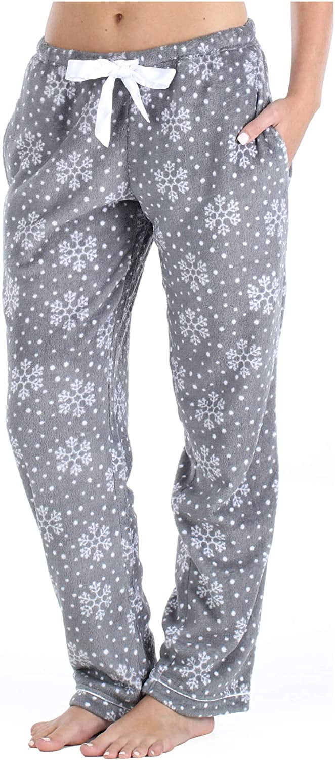 Women's Fleece Pajama PJ Pants with Pockets Walmart Canada