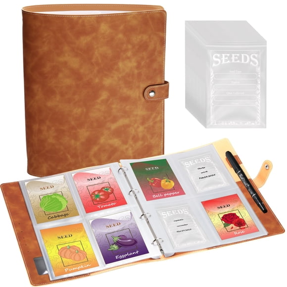 Carpeta organizadora para almacenamiento de semillas BMBPwow con 100 sobres