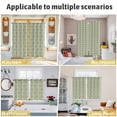 thumbnail image 6 of Sage Green Kitchen Curtains 84 Inch Length, Geometric Flower Leaf Diamond Plaid Retro Grommet Top Bedroom Living Room Curtains, Light Filtering Cafe Curtain Drapes 2 Panels Set 84''x84'', 6 of 9