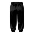 thumbnail image 4 of Womens Fashion Solid Comfortable Casual Slimming Mid Waist Sport Capri Pants Mid Calf Length Black L, 4 of 5