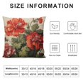 thumbnail image 5 of ERAPDAUR Red Geranium Flowers Throw Pillow Covers Pillow Cushion Cases, Modern Pillowcases,Decorative Pillow Cover for Sofa Couch Bedroom Living Room 12x12in, 5 of 5