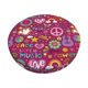 thumbnail image 1 of Disketp Peace Love and Dove Flower Power Funda Redonda para Taburete, Funda de Cojín para Silla de Bar Suave y Elástica-12 inch, 1 of 7