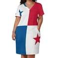 thumbnail image 2 of Vestido holgado con bolsillos y bandera de Panamá, trajes de verano para mujer 2025, vestidos de mujer, vestido de noche de verano para mujer 2025, 2 of 6