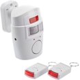 thumbnail image 1 of Alarma inalámbrica para el hogar con sensor de movimiento para usar como alarma de protección contra robos Seguridad para el hogar con 2 controles remotos por infrarrojos / guía de TV del co JFHHH pequeña, 1 of 5