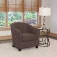 thumbnail image 3 of CorLiving Shirley Contemporary Brown Linen Fabric Tub Chair, 3 of 5