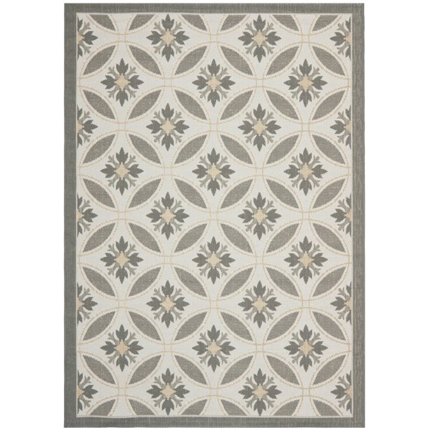 Courtyard Rose Mosaic Floral Indoor/Outdoor Area Rug - Walmart.com ...
