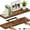 Rustic Brown, variant on Ballucci 36" Floating Shelves, 2-Pack Wood Wall Shelf Set with Invisible Brackets, 8" Deep, Rustic Brown