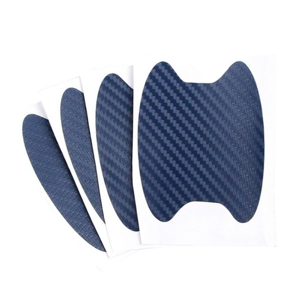 Kenally Película de manija de puerta de coche de fibra de carbono Universal, 4 Uds., Protector de manija de coche duradero, adhesivos Type3 NO3