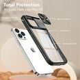 thumbnail image 7 of Allytechgroup Clear Case for Apple iPhone 15 Plus, with Tempered Glass Screen Protector & Lens Protector Anti-Yellow Shockproof Rugged Hybrid Phone Case for iPhone 15 Plus, Black, 7 of 7