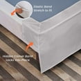 thumbnail image 3 of Light Gray Magic Bed Skirt Full XL Size -11 Inch Drop Pleated Split Corners Bedskirts -Microfiber Box Pleated Bedskirts - Never Lift Your Mattress Wrap Around Bed Skirt - Classic Style Bed Skirt, 3 of 7