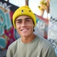 thumbnail image 4 of Dalix Astronaut Embroidered Beanie Warm Winter Space Cadet Knit Hat for Men in Yellow, 4 of 5