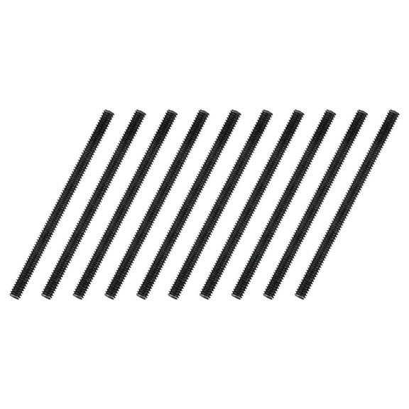 10Pcs Fully All Threaded Rod, 1/4" Thread 20 Pitch 4" Length Carbon Steel Long Threaded Screw