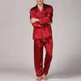 thumbnail image 4 of outfmvch cardigan for men cardigan and trousers pajamas set classic sleepwear loungewear womens tops red, 4 of 8