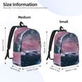 thumbnail image 3 of Rateoe Boat Lighthouse Storm Waves Pattern Canvas College Laptop Backpack,Travel Daypack,Durable Rucksack Travel Notebook Bag School Backpack Book Bag for Men Women-Small, 3 of 7