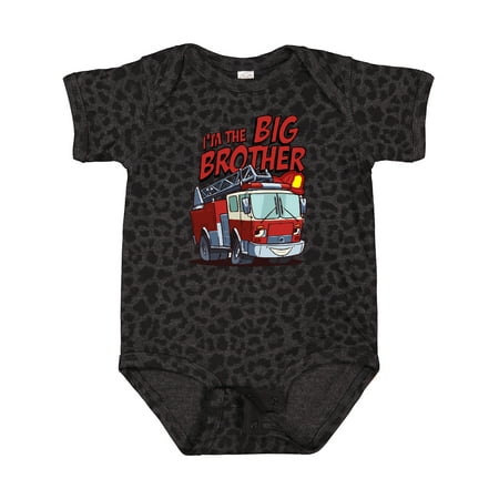

Inktastic Big Brother Fire Truck Gift Baby Boy Bodysuit