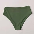 thumbnail image 3 of Sngxgn Women's Solid Full Coverage Bikini Bottom Swimsuit(Green,M), 3 of 4