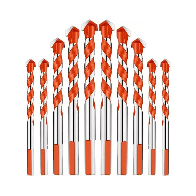 Kit 10 Piezas Multifuncional Brocas Azulejo Pared Concreto