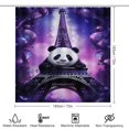 thumbnail image 2 of Funny Cute Panda 4 Pcs Shower Curtain Set with Rug Bathroom Sets with Waterproof Fabric And Non-Slip Rugs Toilet Lid Cover Bath Mat Decor with Hooks, 2 of 8