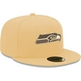 thumbnail image 3 of Men's New Era Tan Seattle Seahawks Candied Pecan 59FIFTY Fitted Hat, 3 of 5