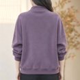 thumbnail image 4 of Stralyhd Womens Sweatshirt Oversized Long Sleeve Mock Neck Sweaters 2026 Winter Casual Fashion Pullover Tops Comfort Loose Fit Outfits Clothes Basic Lounge Wear Purple 5XL, 4 of 4