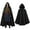 Black, variant on MYATED Renaissance Hooded Cloak for Women Gothic Medieval Vintage Cape Halloween Costume Cloak,Black