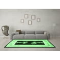 thumbnail image 3 of Ahgly Company Indoor Rectangle Oriental Emerald Green Asian Inspired Area Rugs, 2' x 4', 3 of 4