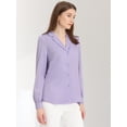 thumbnail image 3 of Top de manlarcon cuello camisero y botones pamujer Morado claro L, 3 of 6