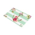 thumbnail image 2 of MKHERT Nautical Anchor Rose Flowers Mint Stripes Doormat Rug Home Decor Floor Mat Bath Mat 30x18 inch, 2 of 3
