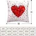 thumbnail image 3 of Valentines Day Hearts Pillow Covers 16 x 16 Set of 2 Red Heart Throw Pillow Covers White Pillow Cases for Home Decorations, 3 of 6