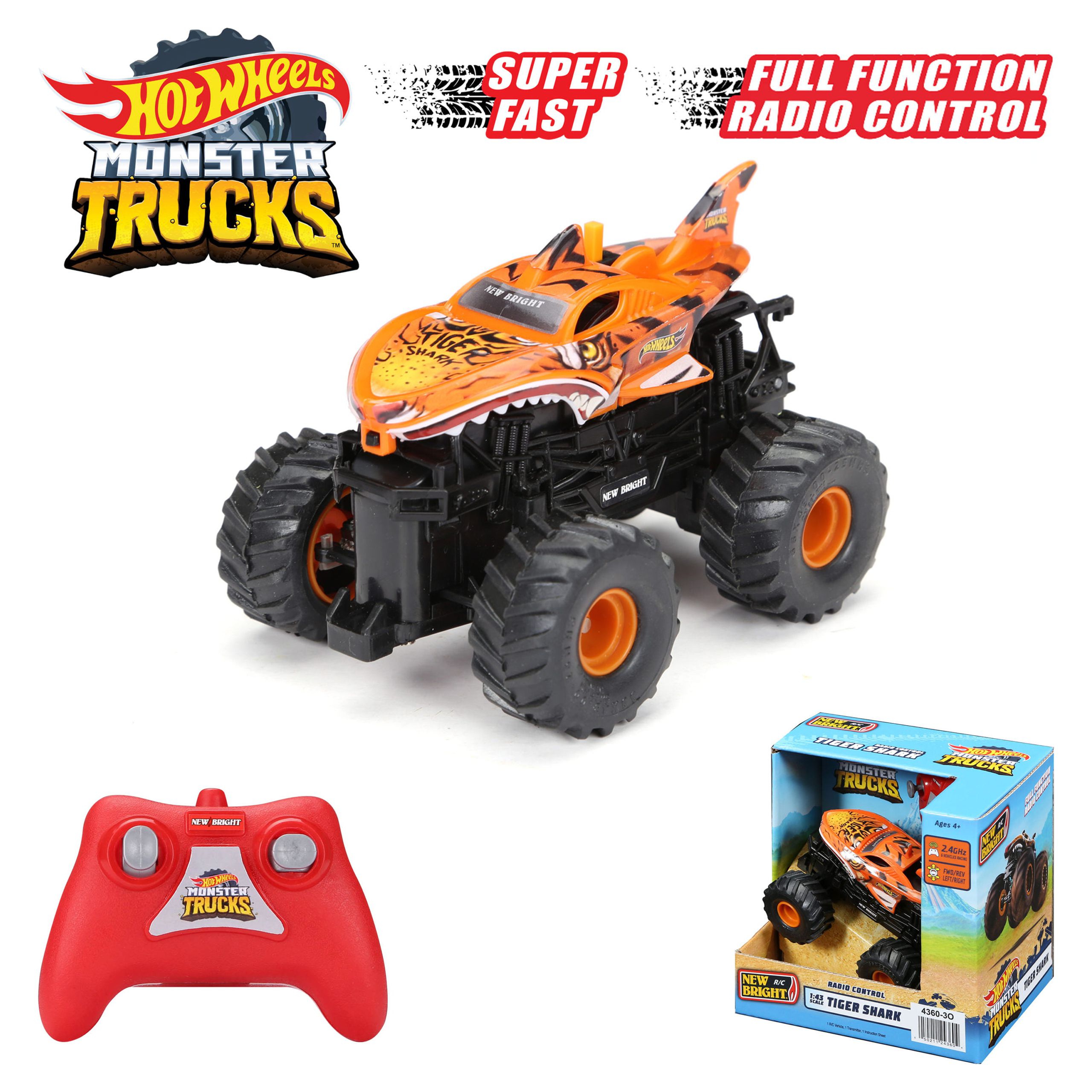 New Bright RC 1:43 Scale Remote Control Hot Wheels Tiger Shark Monster Truck 2.4GHz - image 3 of 8