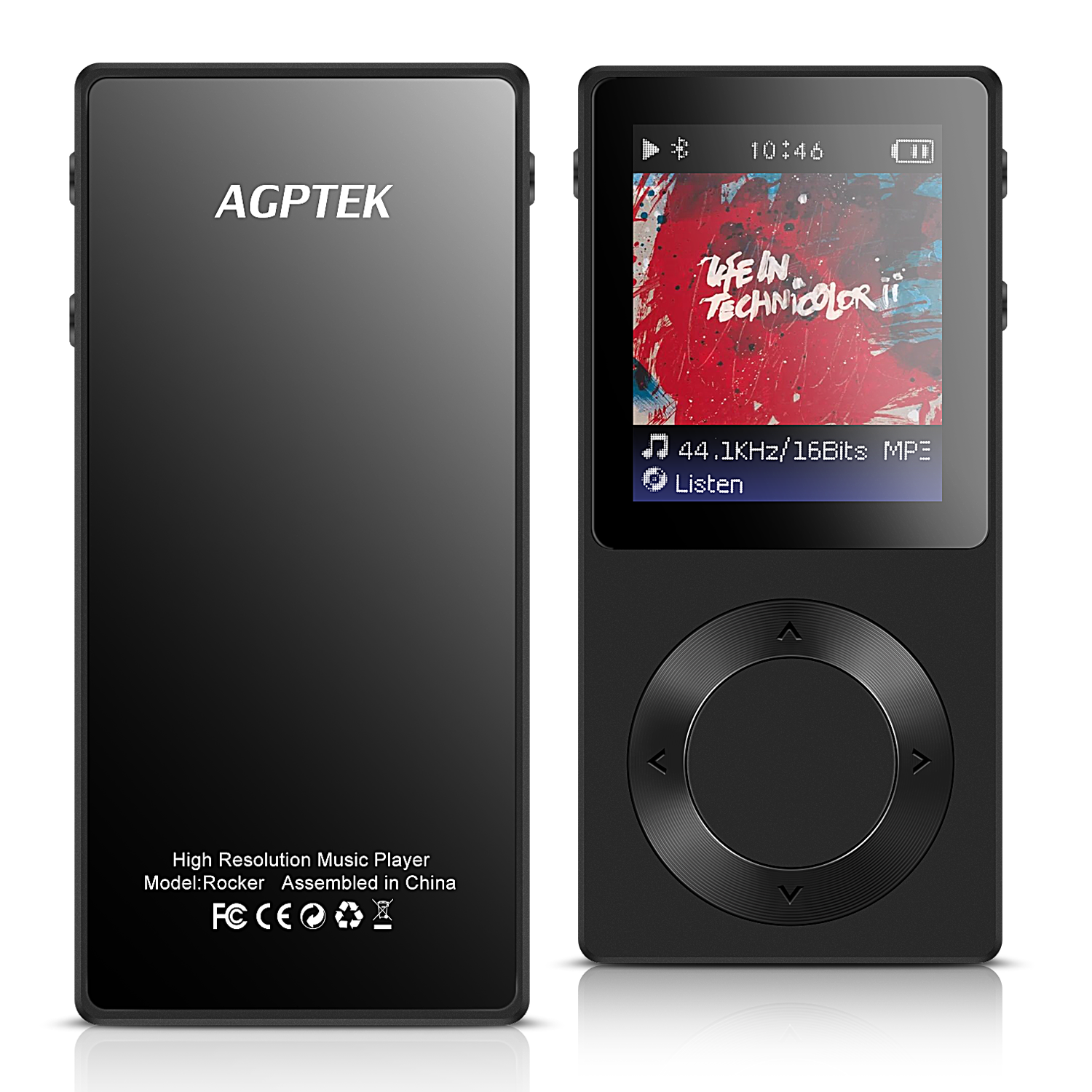 AGPTEK MP3 Player, ROCKER Bluetooth 4.0 Music Player for Audiophile