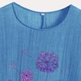 thumbnail image 4 of Vestidos Casuales Para Mujer, Blusas De Mujer De Moda Camisetas estampadas de moda para mujer, blusas casuales de lino holgadas de manga corta con cuello redondo y raglán, 4 of 4