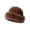 Brown, variant on Women's Faux Fur Hats Fluffy Bucket Hat Russian Style Outdoor Winter Warm Cap for Girls, Pink