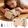 thumbnail image 1 of BotaniNest Screwdriver Board Group LED Screw Cart Children's Busy Board Wooden Cart Busy Light Preschool Education, 1 of 7
