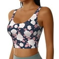 thumbnail image 2 of Daiia Leaves Flower Printed Women's Sports Bra, Breathable Activewear Bra with U-Back Design and Removable Pads, Comfortable and Supportive for Yoga, Workout-XX-Large, 2 of 8