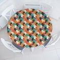 thumbnail image 3 of Ambesonne Kittens Fitted Round Tablecloth, Funny and Colorful Cats, 40"- 44" Diameter, Multicolor, 3 of 5