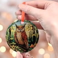 thumbnail image 4 of Forest Owl: Ornament Style Wall or Window Hanging, 2025, Holiday Decoration, Seasonal Keepsake Gift, Unique Collectible, Window Hanging, Home Decor 2025, Festive Home Accent,, 4 of 5