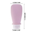 thumbnail image 2 of Travel Flat Silicone Dispensing Bottle Set for Outdoor Use - Leak Proof Portable Lotion Shampoo and Cosmetic Storage with Strap End, 2 of 3